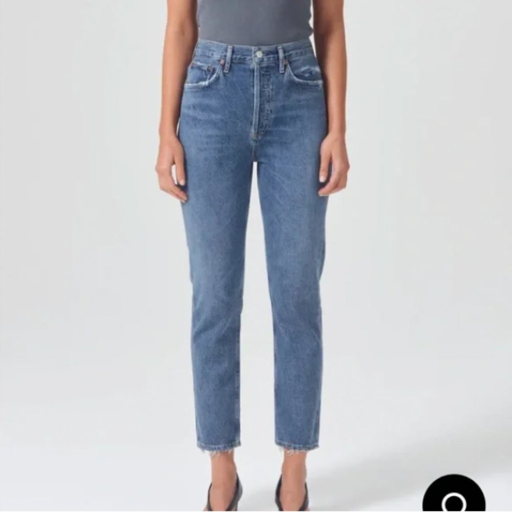 Agolde High Rise Riley Jeans in Frequency